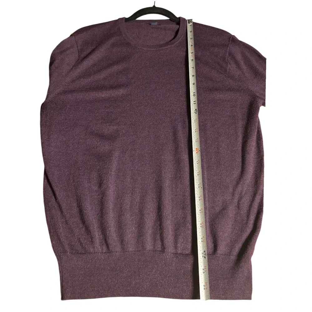 J.Crew Merino Wool Blend Long Sleeve Crewneck Sweater Plum Purple Size Medium